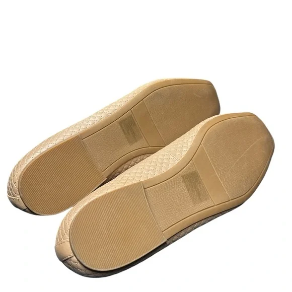 Nordstrom Quilted Ballet Flats Beige Size 9.5W - Picture 5 of 5